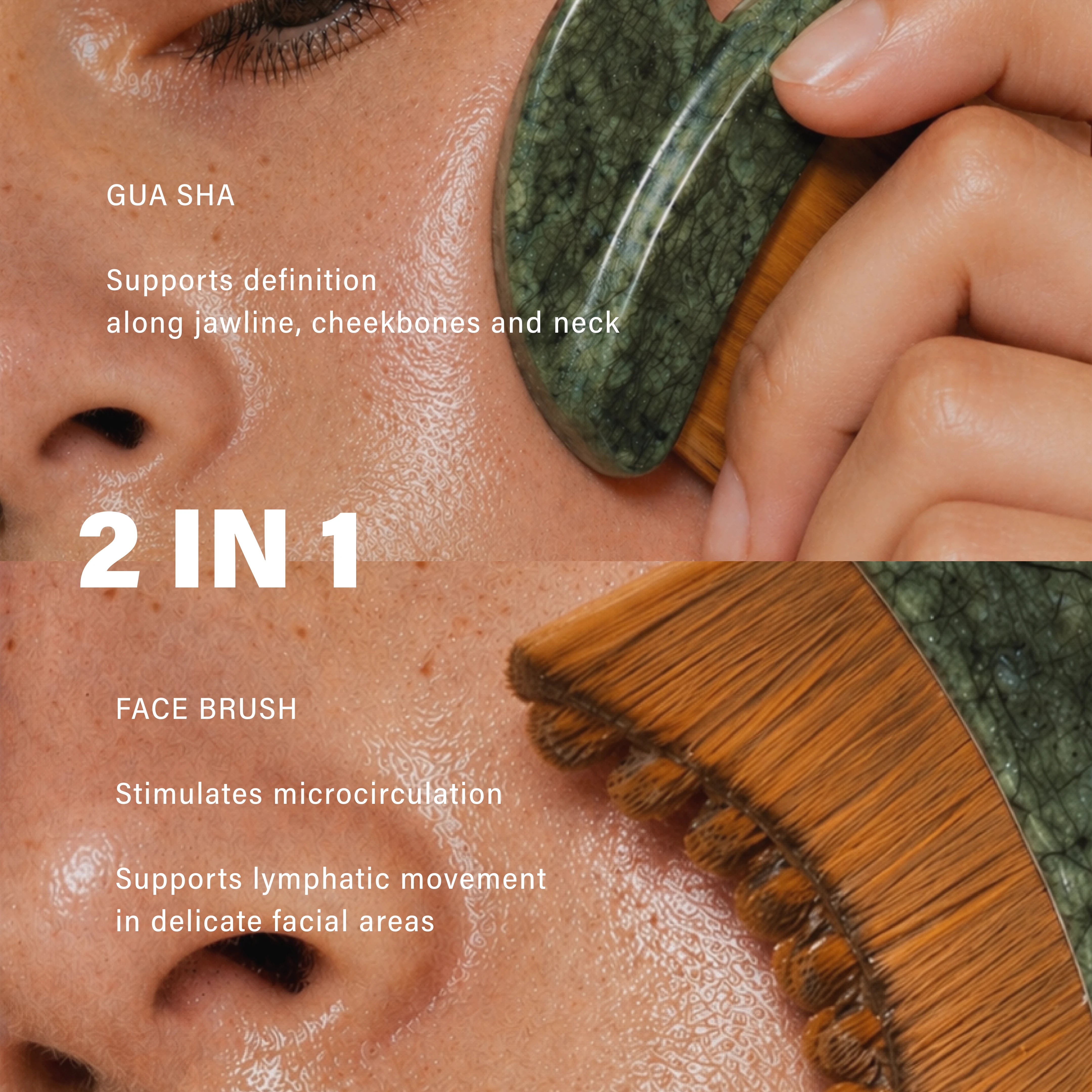 Limited Lymphatic Face Brush 2in1 Gua Sha & Face Brush